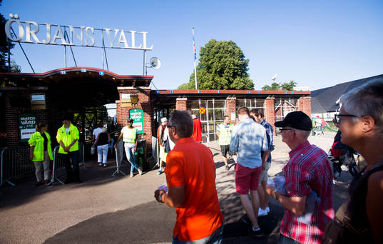 Örjans Vall ingången innan fotbollsmatchen i Allsvenskan