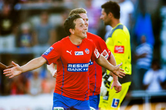 Helsingborgs Ardian Gashi jublar