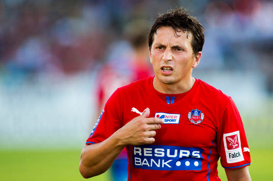 Helsingborgs Ardian Gashi i fotbollsmatchen i Allsvenskan