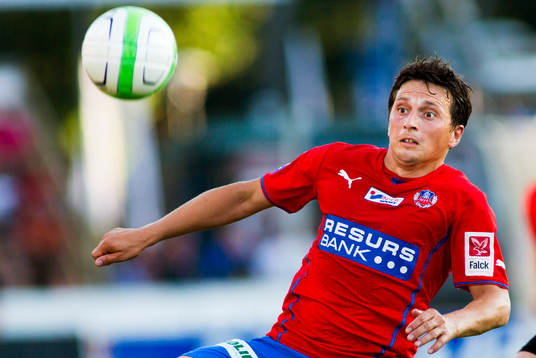 Helsingborgs Ardian Gashi i fotbollsmatchen i Allsvenskan