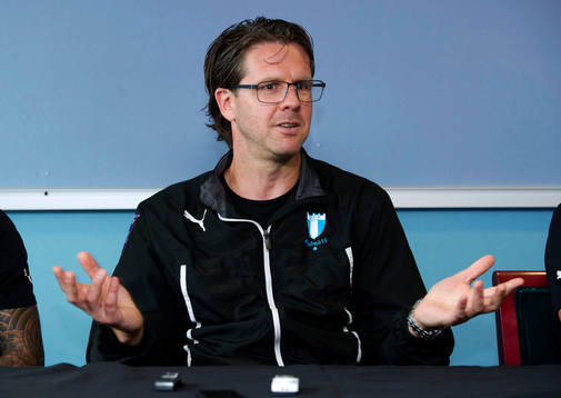 EASTER ROAD STADIUM - EDINBURGH Malmo manager Rikard