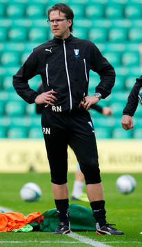 EASTER ROAD STADIUM - EDINBURGH Malmo manager Rikard