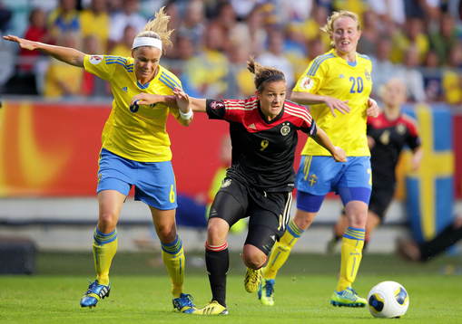 Sveriges Sara Thunebro, Tysklands Lena Lotzen och Sveriges