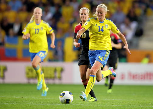 Sveriges Josefine Öqvist i semifinalen mellan Sverige och