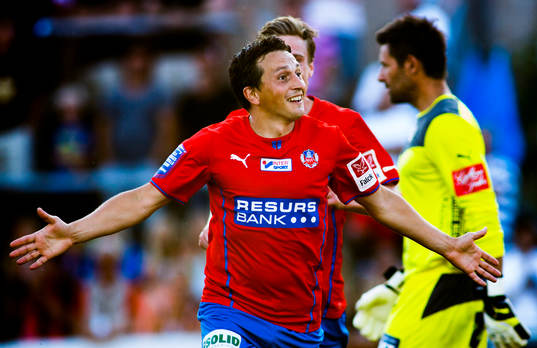 Helsingborgs Ardian Gashi jublar