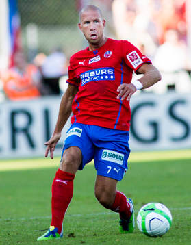 Helsingborgs Mattias Lindström i fotbollsmatchen i