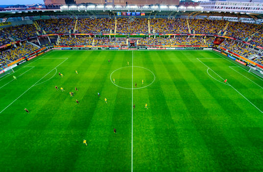 Överblick på Gamla Ullevi i semifinalen mellan Sverige