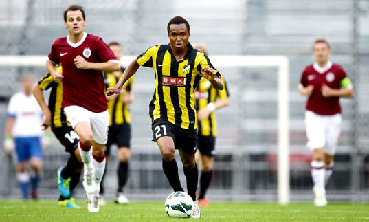 Häckens  Nasiru Mohammed i matchen mellan Häcken och