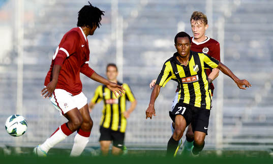 Häckens  Nasiru Mohammed i matchen mellan Häcken och