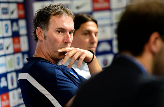 Paris Saint-Germains tränare Laurent Blanc
