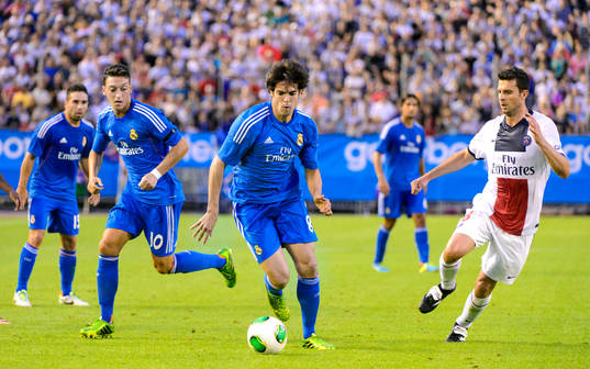Real Madrids Mesut Ozil, Kaka och Paris Saint-Germans