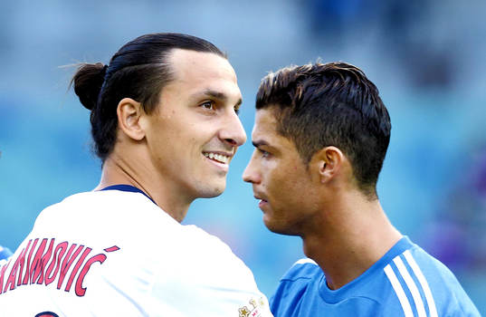 Paris Saint-Germans Zlatan Ibrahimovic och Real Madrids