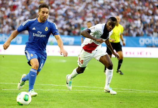 Real Madrids Daniel Carvajal och Paris Saint-Germans Blaise
