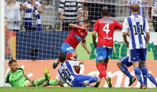 Mål 2-1 av Helsingborgs Loret Sadiku i matchen mellan IFK