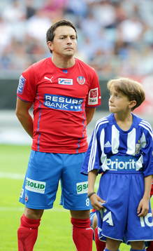 Helsingborgs Ardian Gashi  i matchen mellan IFK Göteborg