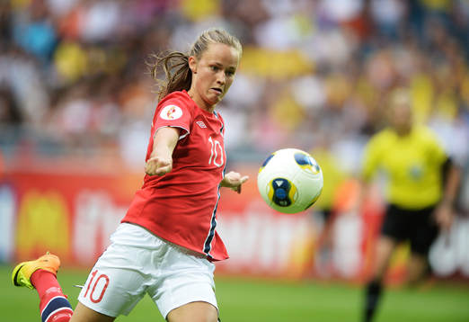 Norges Caroline Hansen i matchen mellan Tyskland och Norge