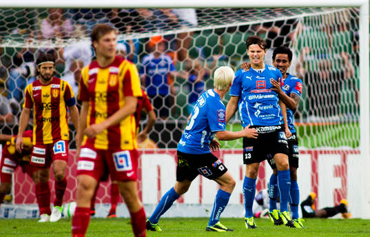 Halmstads Marcus Antonsson jublar