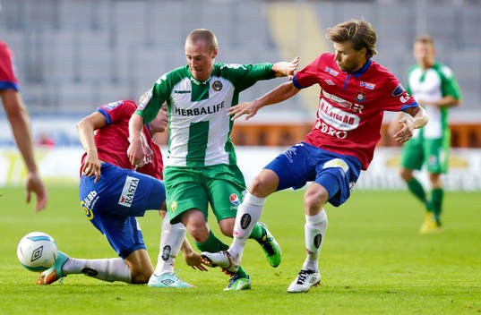Hammabys Christoffer Carlsson i matchen mellan Örgryte och