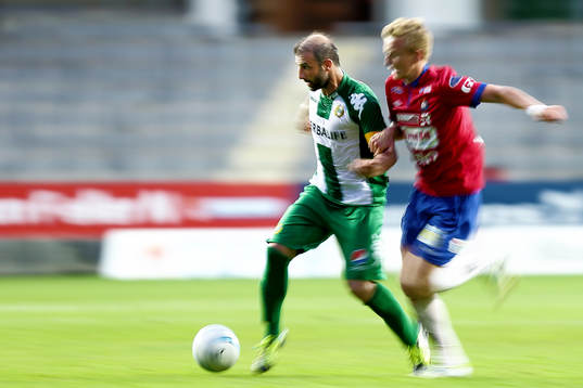 Hammabys Kennedy Bakircioglü i matchen mellan Örgryte och