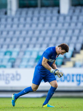 FC Thuns målvakt Guillaumme Faivre jublar