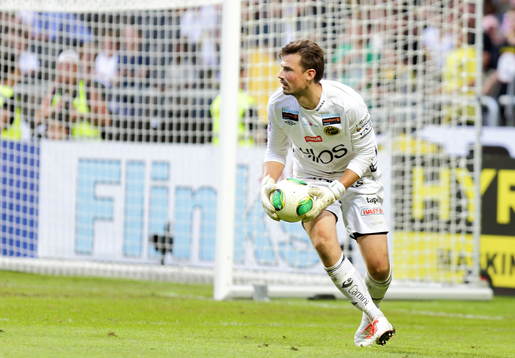 Elfsborgs målvakt Kevin Stuhr Ellegaard i fotbollsmatchen