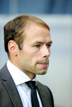 s tränare coach Andreas Alm i fotbollsmatchen mellan AIK