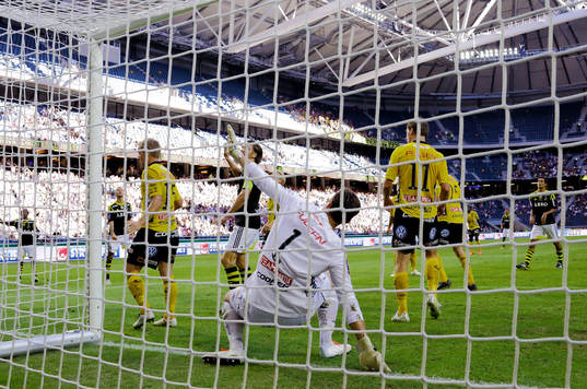 Elfsborgs målvakt Kevin Stuhr Ellegaard i fotbollsmatchen