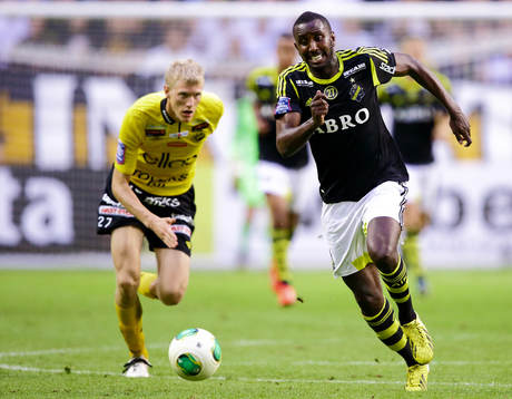 s Henok Goitom i fotbollsmatchen mellan AIK och Elfsborg i