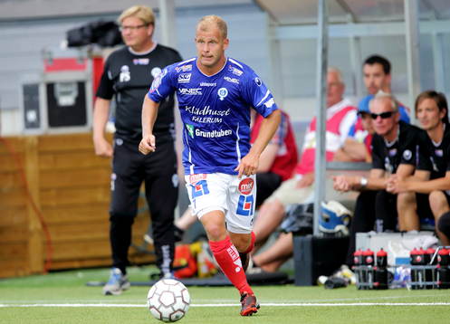 Åtvidabergs Kristian Bergström med Åtvidabergs Tränare