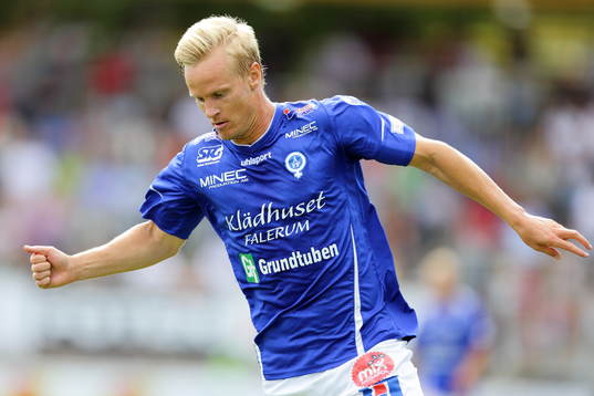 Åtvidabergs Andreas Dahlén i fotbollsmatchen mellan