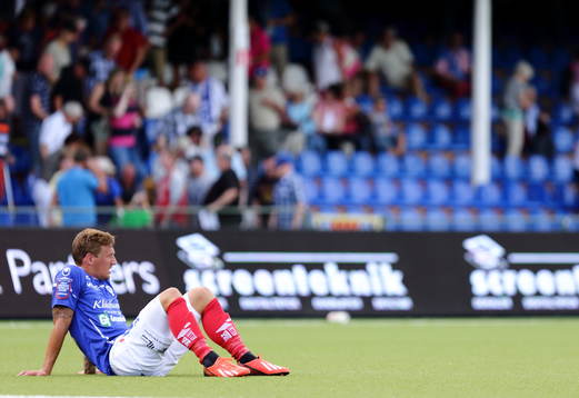 Besviken Åtvidabergs Martin Christensen i fotbollsmatchen