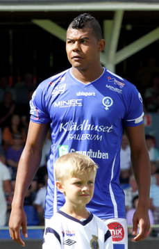 Åtvidabergs Ricardo Santos i fotbollsmatchen mellan