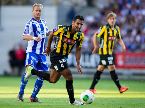 Häckens Mohammed Ali Khan och IFK Göteborgs Robin Söder