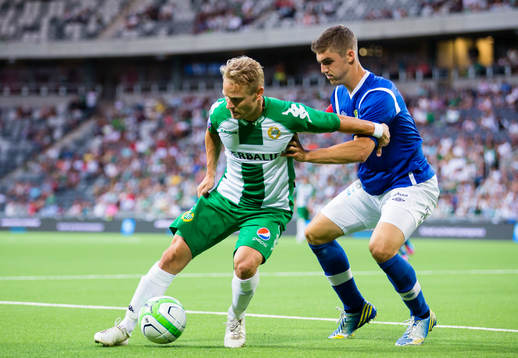 Ljungskiles Patrick Hopkins och Hammarbys Erik Sundin