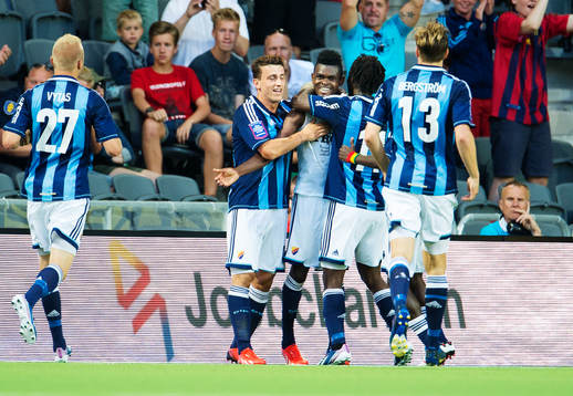 Djurgårdens Godsway Donyoh jublar