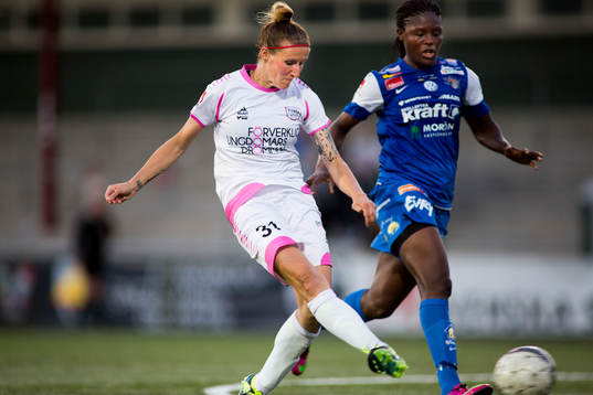 LDB FC Malmös Anja Mittag och Sunnanås Helene Ukaonu