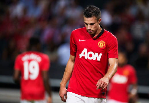 Manchester Uniteds Robin van Persie deppar