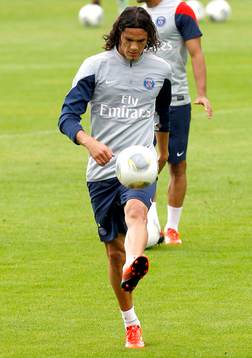 EDINSON CAVANI  - 07.08.2013 - Entrainement du Paris Saint