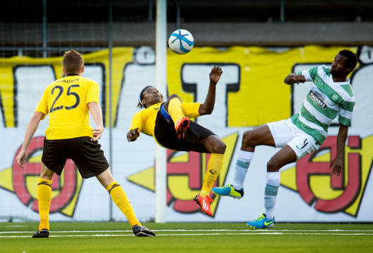 Elfsborgs Marcus Rohdén (t.v) Mohamed Bangura (mitten),