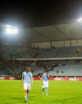 Malmö FFs Pawel Cibicki och Ricardinho deppar
