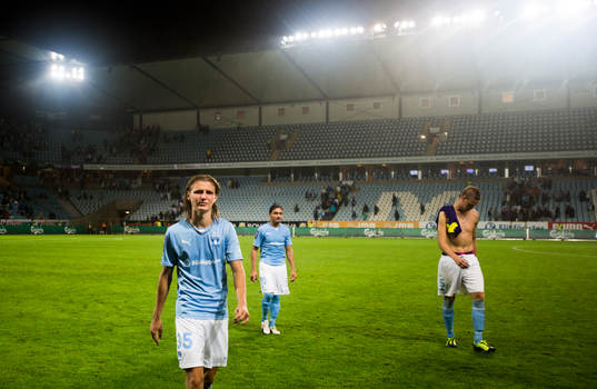 Malmö FFs Pawel Cibicki, Pontus Jansson och Ricardinho