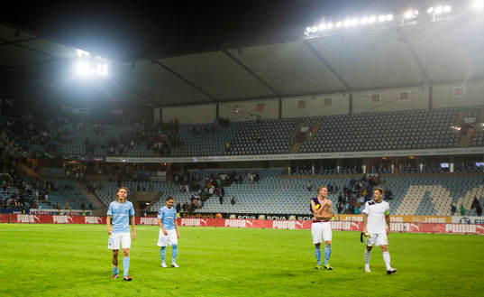 Malmö FFs Pawel Cibicki, Pontus Jansson, Ricardinho och