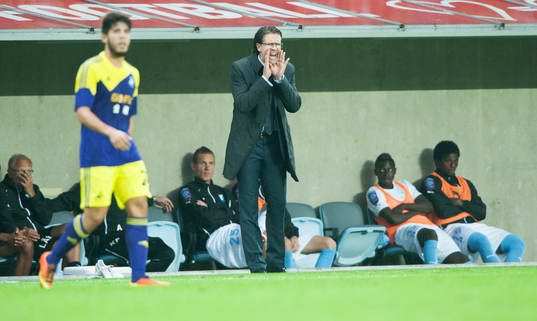 Rikard Norling, tränare, Malmö FF, coachar sina spelare