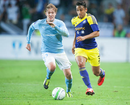 Emil Forsberg, Malmö och Neil Taylor, Swansea