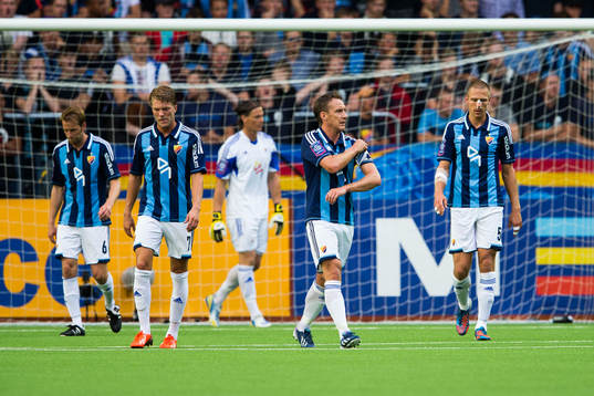 Djurgårdens Peter Nymann Mikkelsen, Martin Broberg,