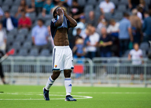 Djurgårdens Amadou Jawo deppar