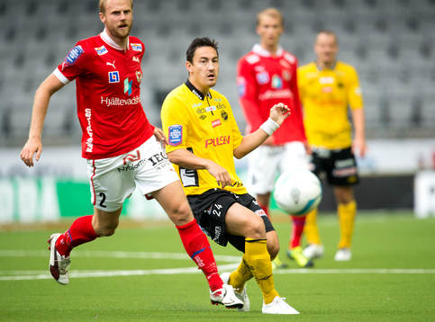 Kalmars Markus Thorbjörnsson och Elfsborgs Stefan Ishizaki