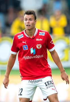 Kalmars Melker Hallberg i fotbollsmatchen mellan Elfsborg