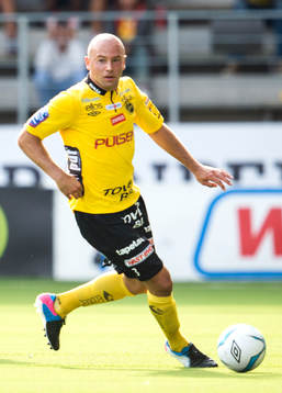 Elfsborgs Stefan Larsson i fotbollsmatchen mellan Elfsborg