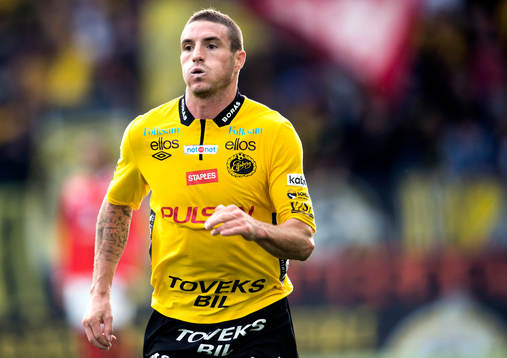 Elfsborgs James Keene i fotbollsmatchen mellan Elfsborg och